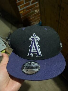 New Era Angels 9FIFTY Snapback Hat - Black & Purple